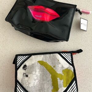 2 Large Makeup Bags – Cosmetic Organizer Pouches (1 New Macy’s)